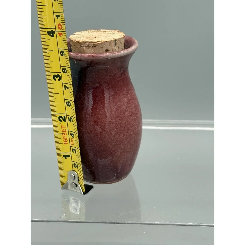 Vintage Porcelain Vase Red Purple Glaze Vase with 3.5
